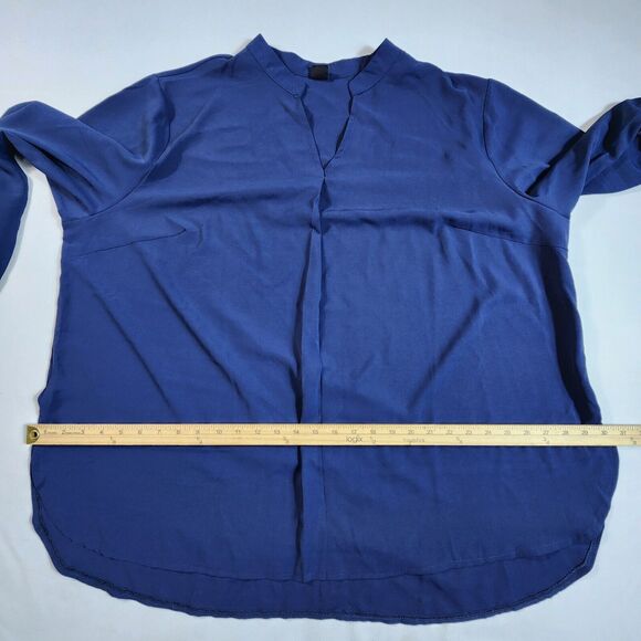 Dressy V Neck Long Sleeve Blouse Loose Fit Lightweight Womens Plus Size 4XL - Picture 6 of 8